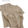 T-shirt Estate New Baby Pigiama in cotone Bambini Manica corta Top + Pantaloncini 2 pezzi Completo infantile Elastico Abbigliamento per la casa Set Abbigliamento da notte per bambini24328