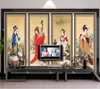 Обои Wellyu на заказ Po обои 3d классические четыре красивых китайских гостиной ТВ фон настенная картина Papel D Parede