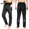 Rockbros Winter Bike Pants Men Men Thermal Warm Long Cycling Pants Fleece Reflective WindProof MTBスポーツ自転車ズボン240312