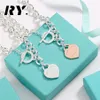 T Designer Classic Collier Femmes Marque De Luxe Bijoux Mode Pendentif Coeur 925 Sterling Argent Rose Or TF Fine Jewelry Pour We251c