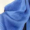 Scarves Pleated Satin Silk Scarf Fashion Candy Color 90cm Head Hijab Soft Pure Shawl Winter/Autumn/Spring