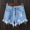 FI sexig hög midja damer denim shorts 2021 sommar nya kvinnors rippade ihåliga ut hål streetwear plus size shorts jeans y8oj#