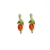 Stud Earrings 2024 Real Pendientes Roses Retro Boutique Web Celebrity Product Exaggeration Of The Lacquer That Bake Goddess