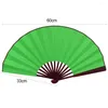 Decorative Figurines Hand Folding Fan Bamboo Frame 10 Inches Chinese Calligraphy Blank Faux Silk Exquisite Burr Free For Party