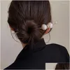 Barrettes à cheveux Barrettes Simplicité Perle Épingle à cheveux pour femmes Bijoux de mode Accessoires minimalistes Livraison directe Bijoux de cheveux Otemv