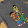 leisure Friends T-Shirt Men Round Neck 100% Cott T Shirts Sesame Street 80s TV Series Short Sleeve Tees Printed Clothing 06sF#