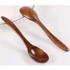 Coffee Scoops Long Spoons Wooden Made In China Natural Wood Handle Round For Soup Cooking Mixing Stirrer Spoon