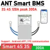 gereedschap ant bluetoothスマートBMS 3S 4S 12V 120Aピーク300Aライオンライフポー4リチウム保護ボードWバランスアプリソフトウェアコントロールディスプレイ