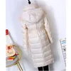 Sanishroly New Winter Women Hooded Puffer Coat Casual Warm Thicken White Duck Down Jacka Parka Kvinnlig LG Outwears Tops SE1061 N0SS#