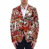 Hommes 3D Graffiti Imprimer Hip-Hop Veste Costume Hommes Casual Été Vacances Blazers Fi Oversize Homme Slim Design Personnalisé Manteau 5XL n472 #