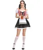 Traditi Alemão Wench Dirndl Dr Baviera Oktoberfest Costume Beer Maid Cosplay Fancy Dr G4FY #