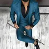 Коричневый мужской деловой костюм 3 предмета Busin Office Blazer Slim Fit Blazer для мужчин Свадебный смокинг жениха b7MG #