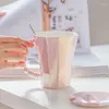 Mugs Ceramics Mug Simplicity Solid Design Style Pearl Handle Coffee Cup Drinkware Kitchen Practical Eco-Friendly Product