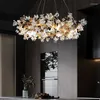 Lustres lustre moderne Villa salle à manger lampe en cristal de luxe branche d'art éclairage décoratif décoration de la maison