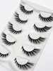 Nya 3D Mink Eyelashes Cat Lashes 5 par Winged Wispy Natural False Makeup Fox Eye Faux Mink Eyelashes 683