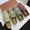 LP Pianas Loafers Womens Mens Dress Shoes IT Designer Luxury Fashion Men Business Leather Flat Low Top Suede Cow Leather Oxfords Casual Moccasins Lazy Shoe Size 35-45