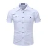 Herrenhemd 2024 Neue Männer Frachthemd FI Freizeithemd Sommerstil 100% Cott Solid Herren Casual Plus Größe S-3XL 55888 80gI #