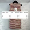 유럽 ​​패션 브랜드 라운드 넥 민소매 니트 미니 드레스