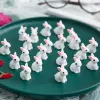 Sculptures 100 Pcs Bunny Rabbit Figurine Mini Statue Decor Figurines Dashboard Decorationss Model Decorations