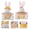 Cadeau cadeau Pâques bonbons stockage panier table décor bol plat oeufs conteneur boîte pour enfant cadeau T5i2