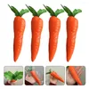 Decorative Flowers 4 Pcs Artificial Carrot Carrots Mini Toys Foam Display Props For Showcase