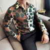 Luxo leopardo impressão camisa masculina 2023 outono lg manga casual busin dr camisas streetwear festa social smoking blusa 4xl r8pj #