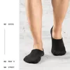 Meias masculinas 3 pares/lote plus size eu47 48 masculino baixo corte algodão invisível silicone antiderrapante verão outono conforto preto branco barco