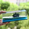 Miniaturas 3d navio fluido deriva garrafa uma peça flutuante barco ornamento mil navio ensolarado indo feliz barco descompressão brinquedo presente de aniversário