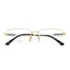 Solglasögonramar 54mm Pure Titanium Myopia Hyperopia Glasögon Frame Men Business Eyeglasse Anti Blue Light Radiation Eyewear