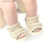 Sandals Baby boys and girls summer breathable and anti slip sandals childrens soft soled shoes 0-18 months old Q240328