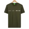 Mens T-Shirts Bos T Shirt Desinger Giysileri Mektup Desen Ön Baskılı Çizgili Yuvarlak Boyun Tasarım Nefes Alabilir 100 Pamuk Basit Ca Otmac