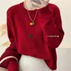 japanese Sweet and Fresh Round Neck Colorful Butt Knitwear Coat Academy Style Western Versatile Sweater Women's Cardigan u8Nn#