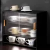 Kitchen Storage Household Desktop Layered Cup Holder Dust-proof Cabinets Rack Water Box Glass Organizer