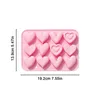 Baking Moulds 12 Cavity Heart Shaped Silicone Cake Mold Chocolate Candy Mould Jelly Making Tool Cupcake Decoration Supplies DIY Tools