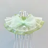 Vêtements de chien Fournitures pour animaux de compagnie Vert Coton Dentelle Bow Bavoirs Colliers Pographie Props Bijoux Foulard Pour Petit Moyen Collier Mignon XS-XL