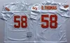 Retrocesso futebol vintage 58 Derrick Thomas Jersey 1994 75º 35º aniversário 19 Joe Montana 32 Marcus Allen 16 Len Dawson costurado vermelho branco uniforme de cor do time