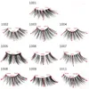 Falska ögonfransar 3D Natural Faux Cils 3/5/7/10 par Half Eye Mink Lashes Handgjorda mjuka långa grossistmakeup fluffiga ögonfransar