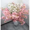 Cherry Artificial Blossoms Kvalitet Hög japansk Silk Flower Home Hotel Mall Wedding Decoration Flowers Photo Studio Props S