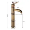 Bathroom Sink Faucets Kitchen Faucet High Bamboo And Cold Water With Two Pipes Brass Basin Antique