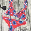 Moda damska moda w kwiecistej kwiecistej plaży bikini potargane najlepsze strój kąpielowy Kobiet 2024 Kącik kąpielowy pływanie boho bikini letni zestaw