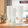 Disposable Cups Straws 250pcs Party Tableware Paper 16oz Drinking Water Holiday Beverage Cup