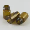 Sets 100 X 2ml Empty Refillable Amber Glass Essential Oil Bottle 2cc Amber Brown Samples Vials Orifice Reducer & Cap Curtain