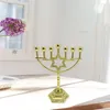 Candle Holders Jewish Candlestick Metal Holder 7 Branch Stand Star Candelabra