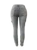 LW grande taille taille haute rabat latéral poche Cargo jean femmes fermeture éclair froncé conception jean casual maigre Long pantalon 240315