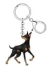 Porte-clés weveni acrylique gentleman dobermann chien chiot porte-clés porte-monnaie anneau de voiture cadeaux accessoires pour femmes enfants adolescents