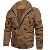 Mens Winter Warm Casual Hooded Jacket Tactical Military Thicken Fleece Jacket Coat Pilot last Cott Jackor Overcoat Parka Man B2TF#