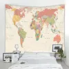 Grafstenen Hd Super Large World Map Printing Tapestry is zacht en gemakkelijk te onderhouden voor wanddecoratie, hangende doek