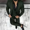 Traje formal de hombre marrón 3 piezas Busin Office Blazer Slim Fit Blazer para hombre Boda Esmoquin Novio b7MG #
