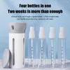 Lagringsflaskor 40 ml 4 i 1 Portable Travel Liquid Dispenser Bottle Shampo Conditioner Parfym Sub-Bottle Lotion Container tom P Z4D9