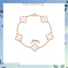 バンクルフブレスレット女性用ジュエリーデザイナーヴァンクローバーブレスレットクラシック4Four Leaf Clover Bracelet White Red Blue Agate Shell Motherofpearl Charm Bracelets 18K Gol